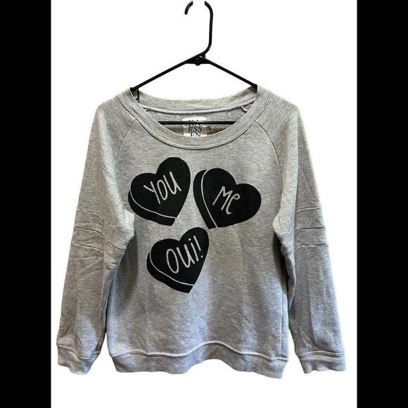 Zoe Karssen You Me Oui! Gray Sweatshirt‎ XS - Picture 1 of 3